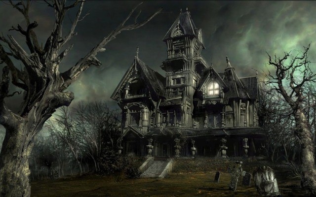a haunted house