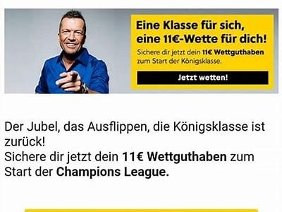 Interwetten Champions League: Get €11 Free Betting Bonus Now
