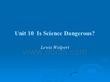 issciencedangerous全文翻译