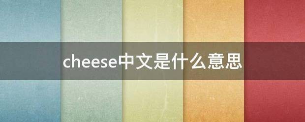 cheese是什么意思中文翻译